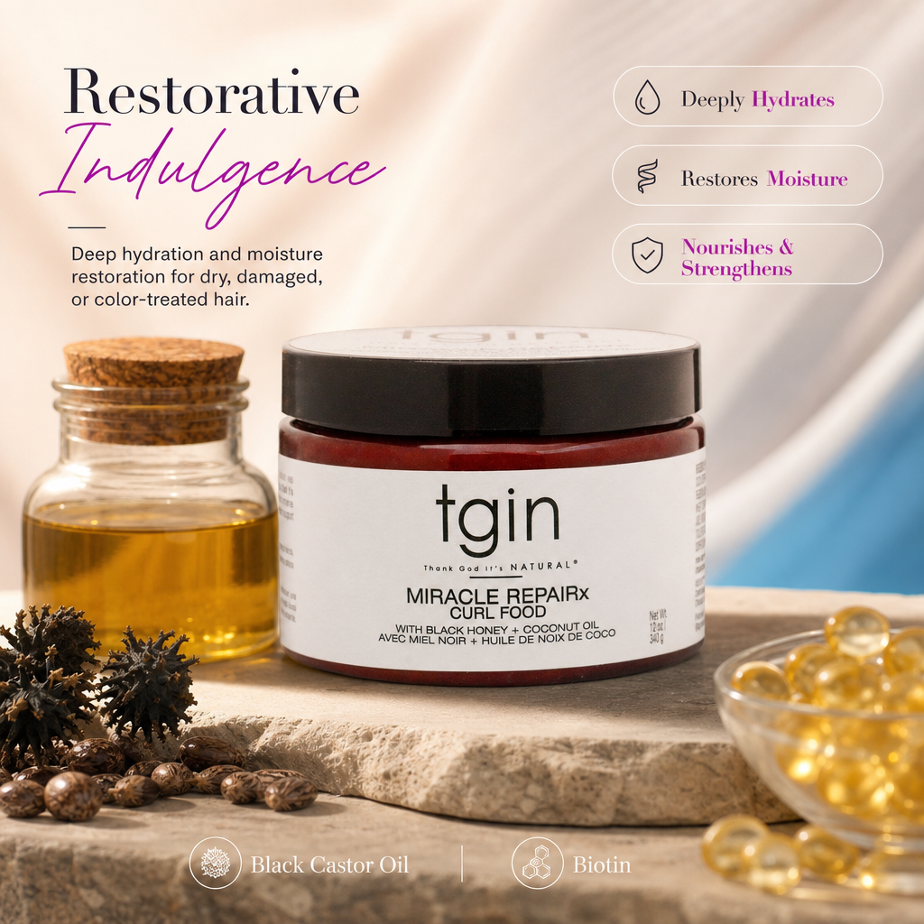 TGIN MIRACLE REPAIRX Curl Food Daily Moisturizer (12oz) - benefit