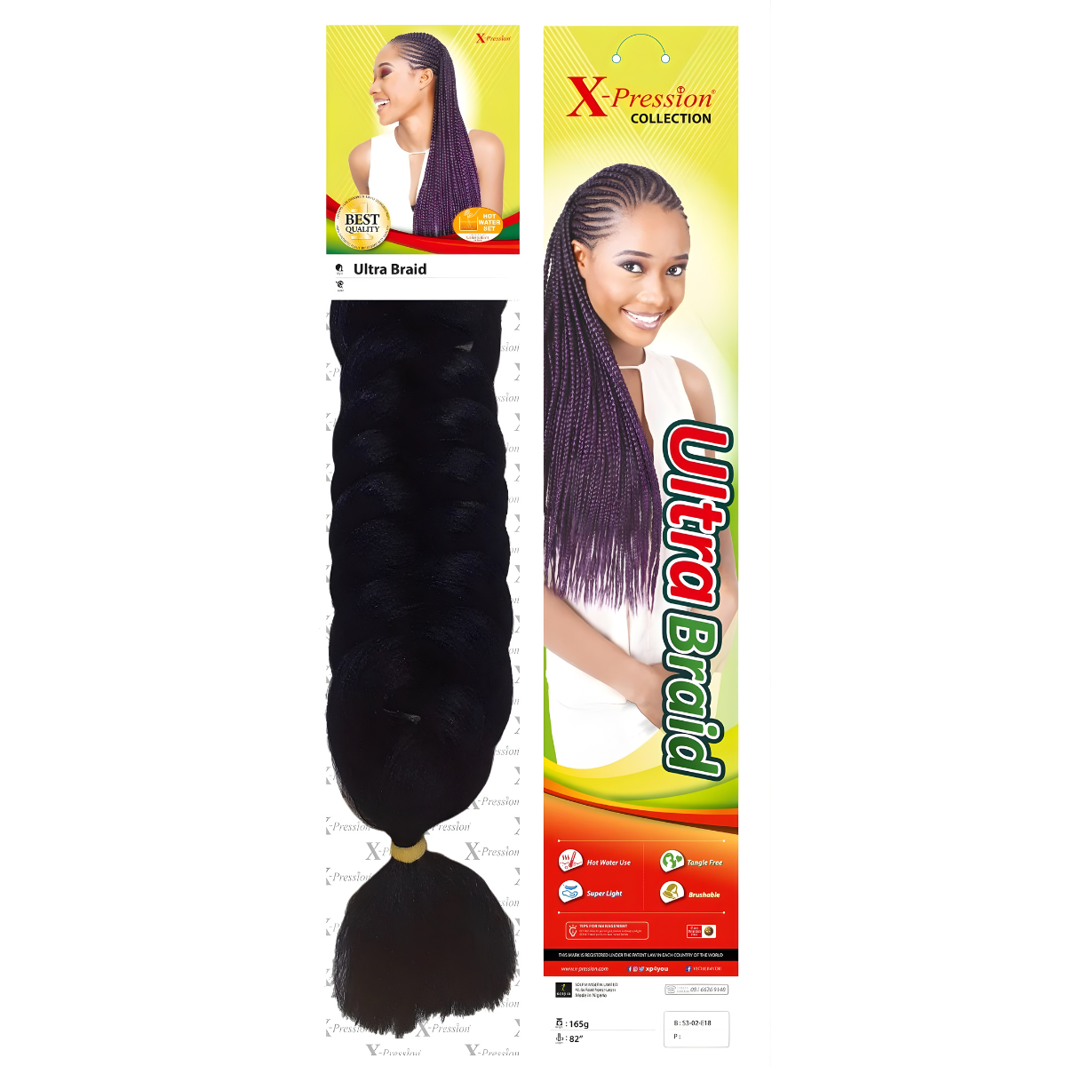 X-pression Ultra Braid Braiding Hair Extension - 165g