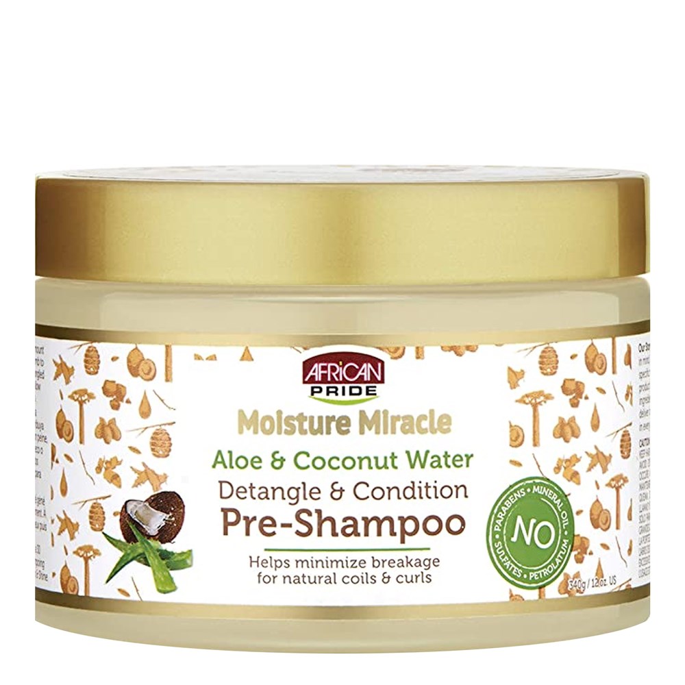 AFRICAN PRIDE Moisture Miracle Aloe & Coconut Water Pre-Shampoo (12oz) - Celegant